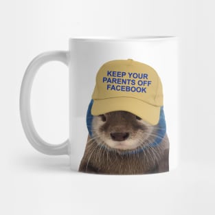 Keep Your Parents Off Facebook - Funny Otter Joke Meme Mug